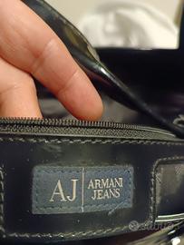 Borsa vernice shop nera armani jeans