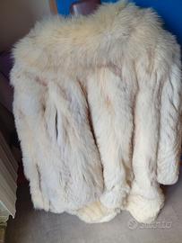 Pelliccia vera pelle volpe bianca