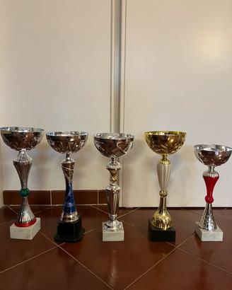 Lotto 5 coppe premiazioni tornei come nuove