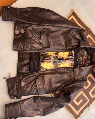 Giacca bomber in pelle Pepe Jeans taglia XS