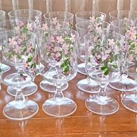 22 calici in vetro collezione vintage