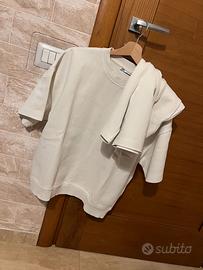 Completino felpato corto estivo bianco Zara