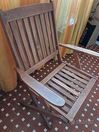 Sedia in legno massello, pieghevole