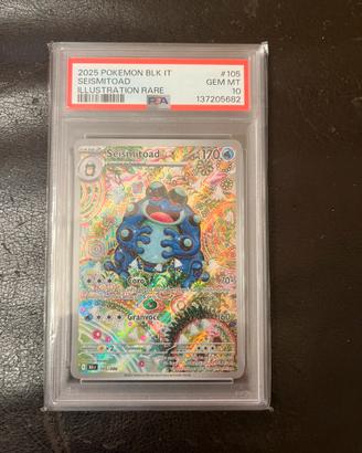 Carta pokemon seismitoad luce nera psa10 ita