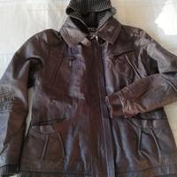 giubbino in pelle marrone 