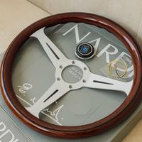 Volante NARDI epoca in legno/all. 36cm PDC 74mm