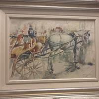 quadro “Carrozza in sosta” di Franco Ruggiero