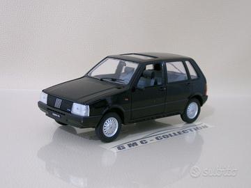 Fiat Uno 55S 1983 Nero 5 Porte Auto Vintage 1/24