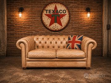 Coppia Divani Chester Chesterfield vera pelle 