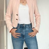 Blazer corto rosa cipria