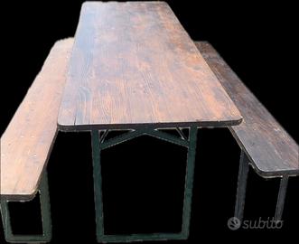 Panche con tavoli