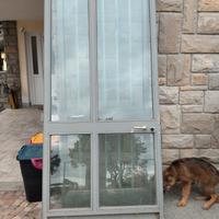 Porta metallo e vetro 240 x 100