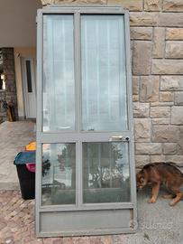 Porta metallo e vetro 240 x 100