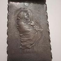 Icona Madonna con Bambino.Peltro