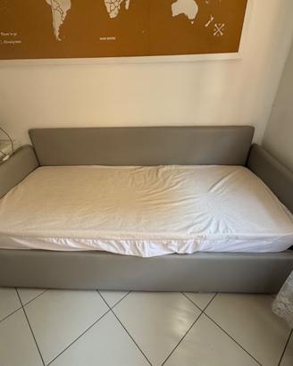Letto singolo divano con secondo letto estraibile