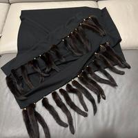 Stola vintage grandi dimensioni lana e visone