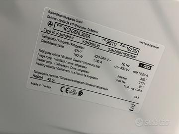 BOSCH Frigo Congelatore KGN36NL30 Inox