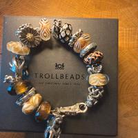 Bracciale Trollbeads completo con beads raro