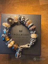 Bracciale Trollbeads completo con beads raro