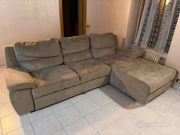 Divano letto angolare con penisola destra
