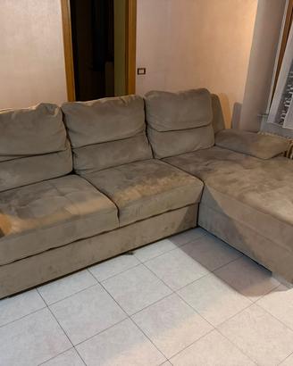 Divano letto angolare con penisola destra