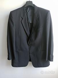 Giacca vintage nera in lana vergine nuova Abitex L