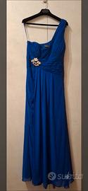 vestito lungo blu