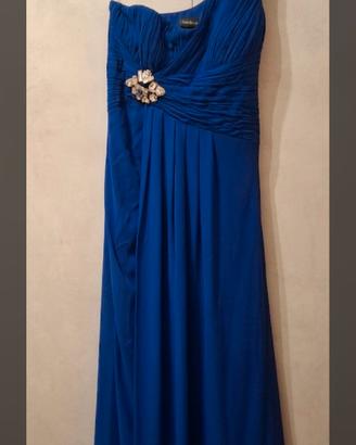 vestito lungo blu