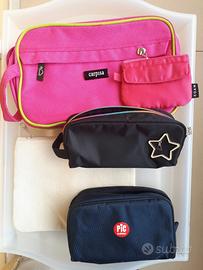 Set di borsellini toni del rosa caldo, panna, mix