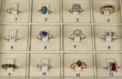 Anelli Vintage in oro750 e pietre varie (1° serie)