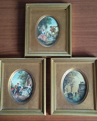 Trittico Quadretti Vintage Anni '70