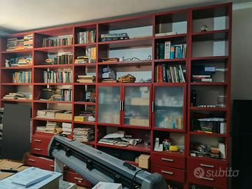 Libreria componibile Doimo Cityline –rosso ciliegi