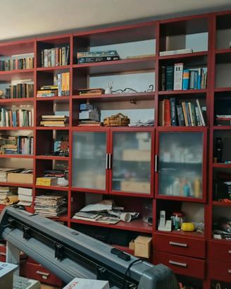 Libreria componibile Doimo Cityline –rosso ciliegi