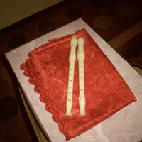 Coppia di pifferi di colore bianco