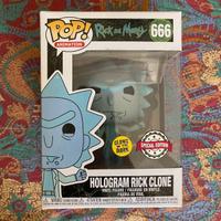 Funko Pop Rick and Morty Hologram Clone Glows 666