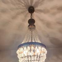 lampadario a gocce in cristallo