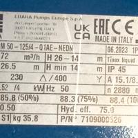 2 pompe Ebara 3M 50-125/4 (06/2023 - 4 KW IE3