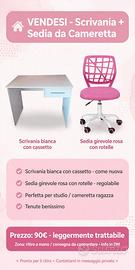 scrivania e sedia 