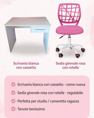 scrivania e sedia 