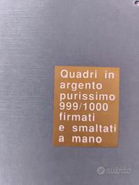 Targa argento 999 puro Scuola Applicazione 