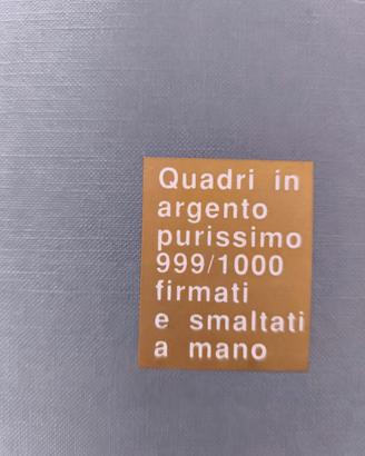 Targa argento 999 puro Scuola Applicazione 