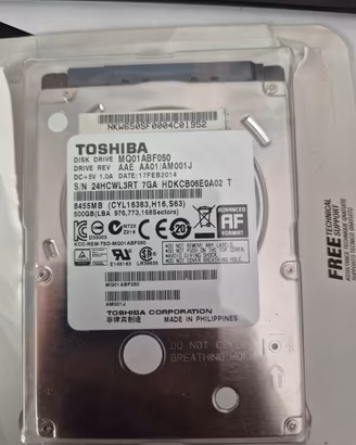 hard disk hdd 2.5'' toshiba mq01abf050 500gb