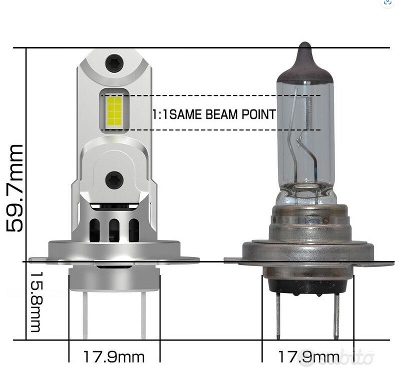 Subito - DANZI RICAMBI - KIT 2 LAMPADINE H7 LED 12V 27W 1100LM 6500K FARO -  Accessori Auto In vendita a Verona