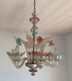 Lampadario in vetro di Murano