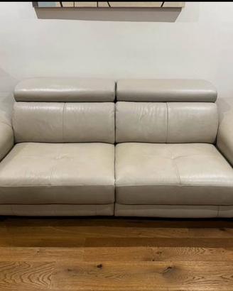 Divano 3 posti pelle relax elettrico