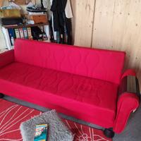 Divano letto rosso 3 posti