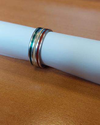 Anello fede fascia tricolore