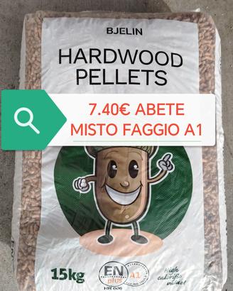 PELLET DI ABETE MISTO FAGGIO A1 