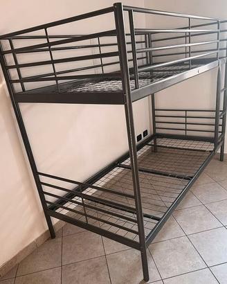 Letto a castello Ikea metallo grigio
