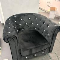 Divano e poltrona in velluto